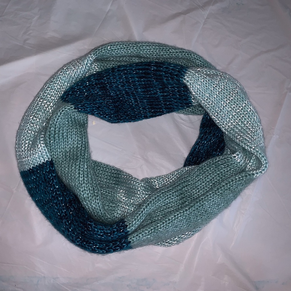Blue Block colored infinity scarf